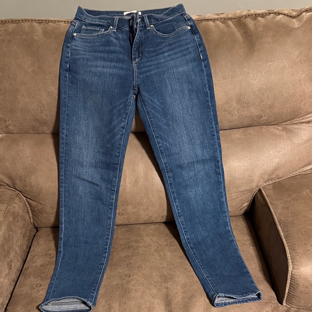 LOFT Women's Dark Blue Girlfriend Jeans